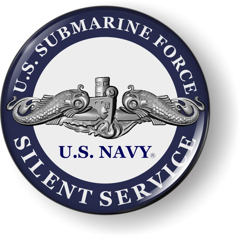 U.S. Navy Submarine Force with Silver Dolphins Emblem